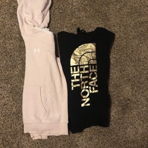 North face and under armour hoodies